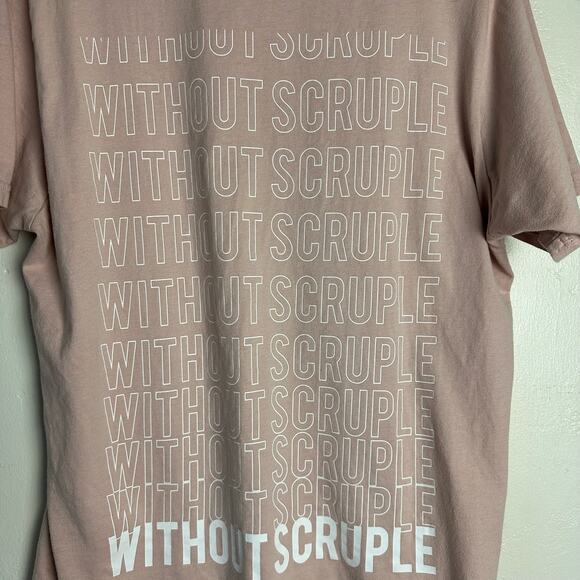 Azul By Moussy T Shirt Pink “Without Scruple” Women's Size Large‎ - Picture 6 of 7